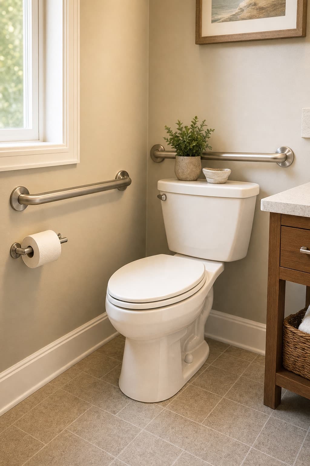 Grab bars and safety fittings