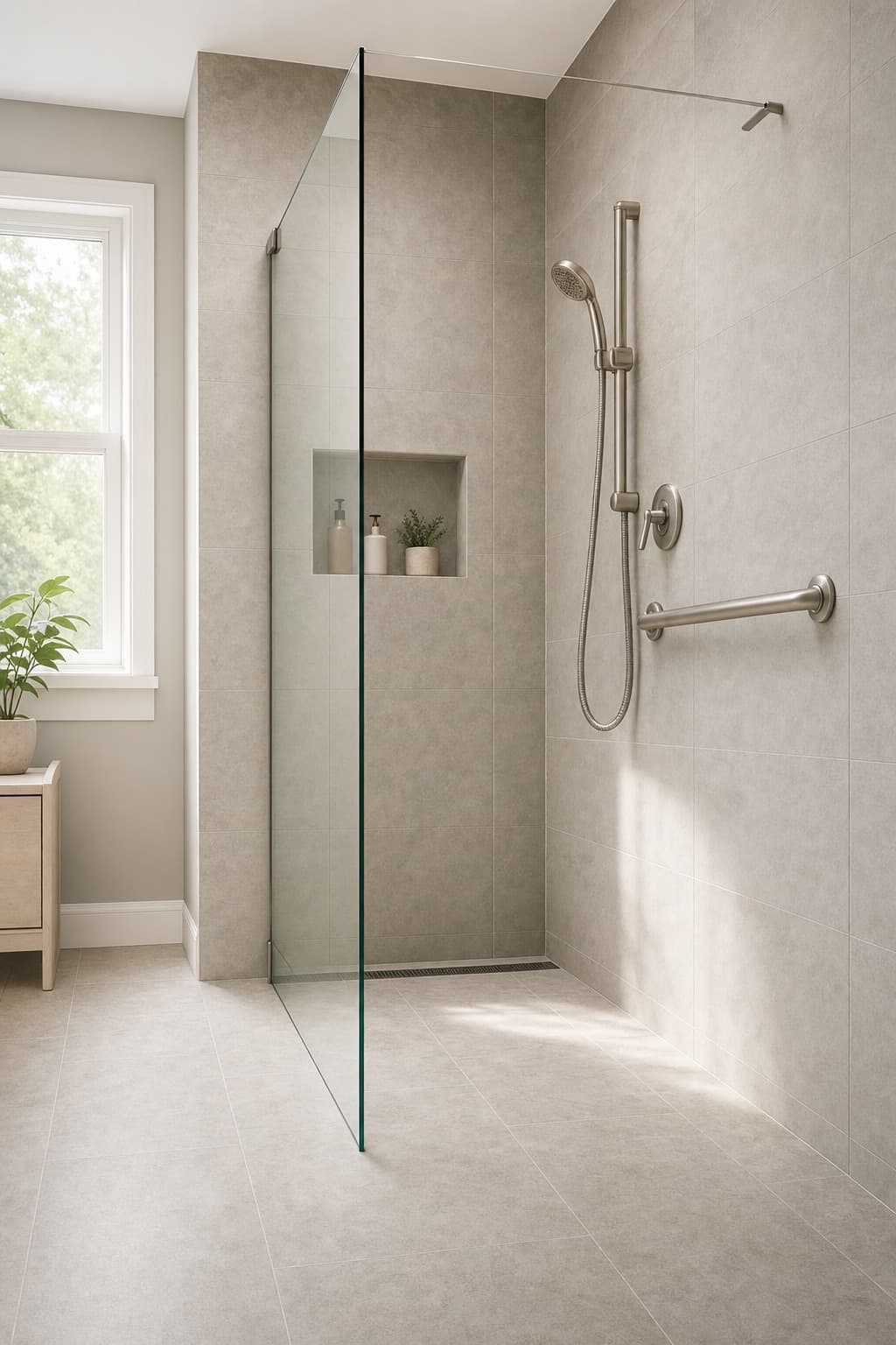 Convert the tub to a curbless shower
